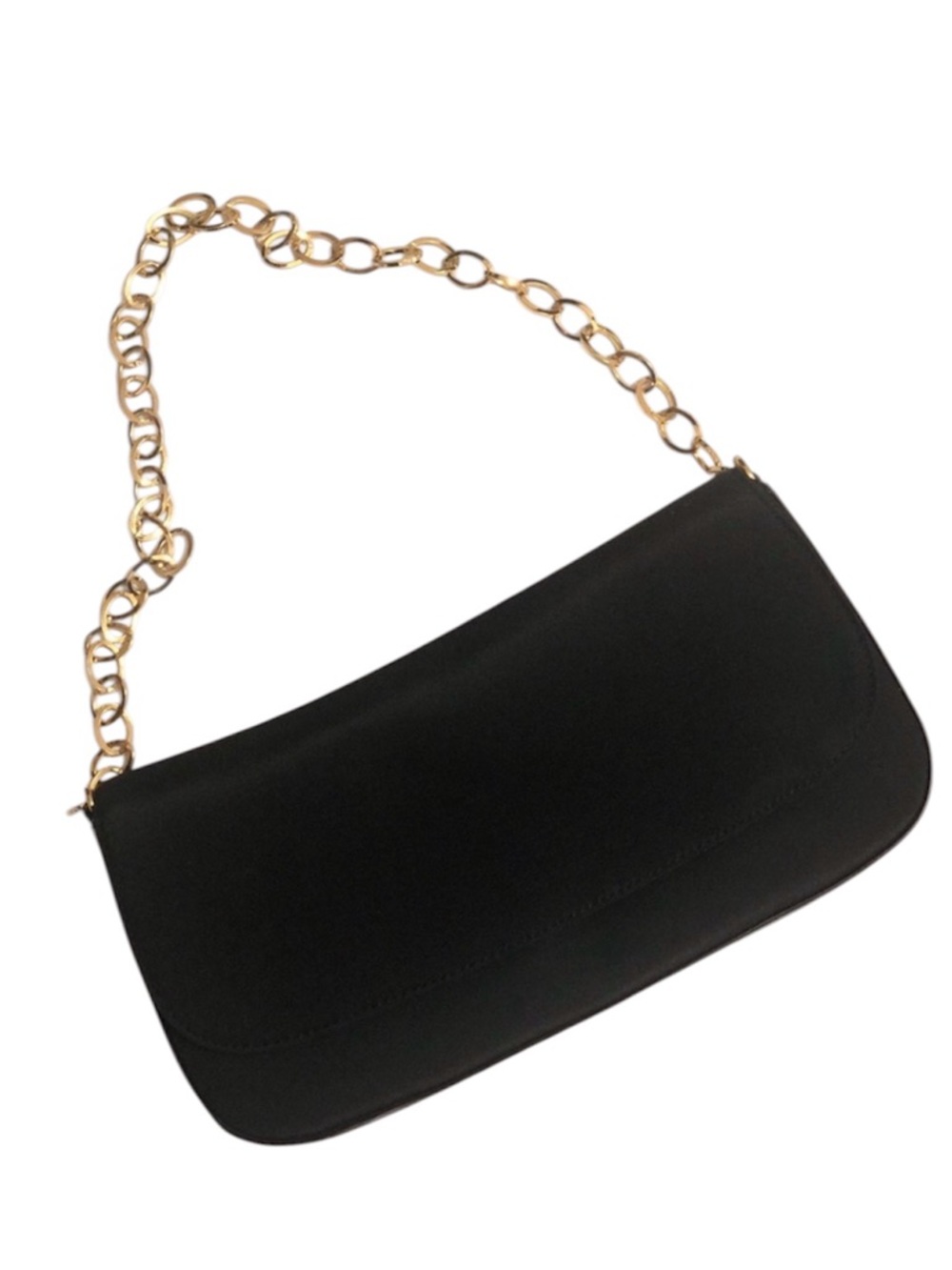 Express Black Shoulder Night Bag Gold Chain One Flap Closure‎